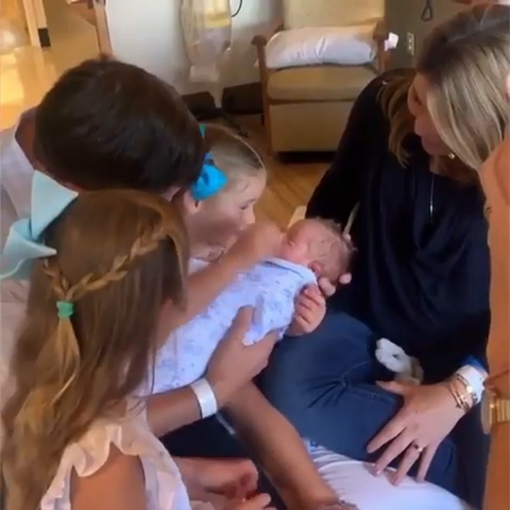 Jenna Bush Hager welcomes son, watch her daughters meet baby brother