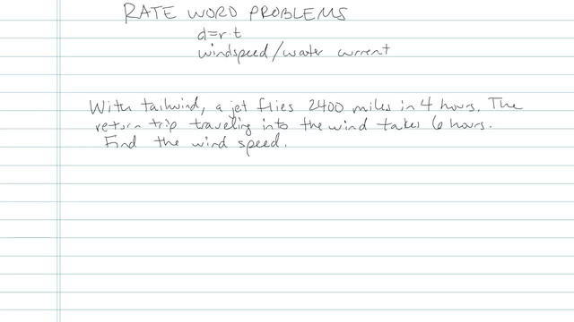 Rate Word Problems - Problem 4