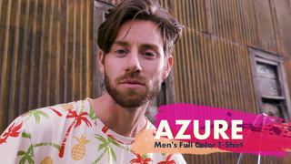 Azure Men's Dye-Sublimated Short Sleeve T-Shirt