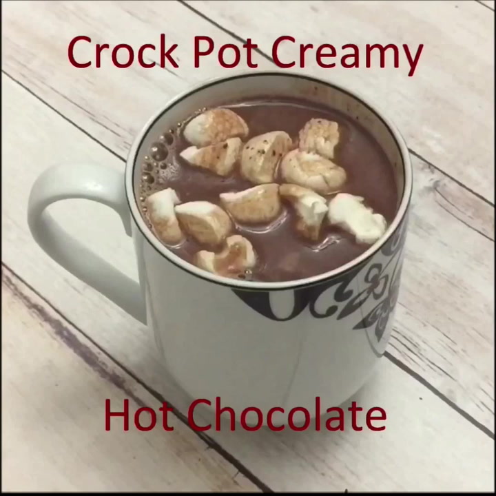 Crock Pot Hot Chocolate (Thick & Creamy) - Kitchen Fun With My 3 Sons
