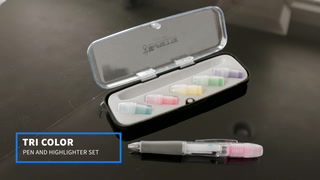 Tri Color Pen And Highlighter Set