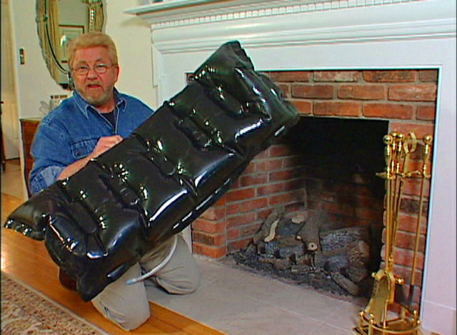 Inflatable Plug Keeps Heat from Escaping out Fireplace Chimney • Ron  Hazelton