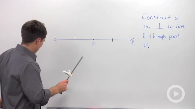 Constructing a Perpendicular at a Point on a Line