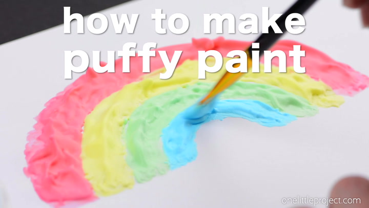 Kids Craft DIY 3 Ingredient Puff Paint Recipe - Domestic Mommyhood