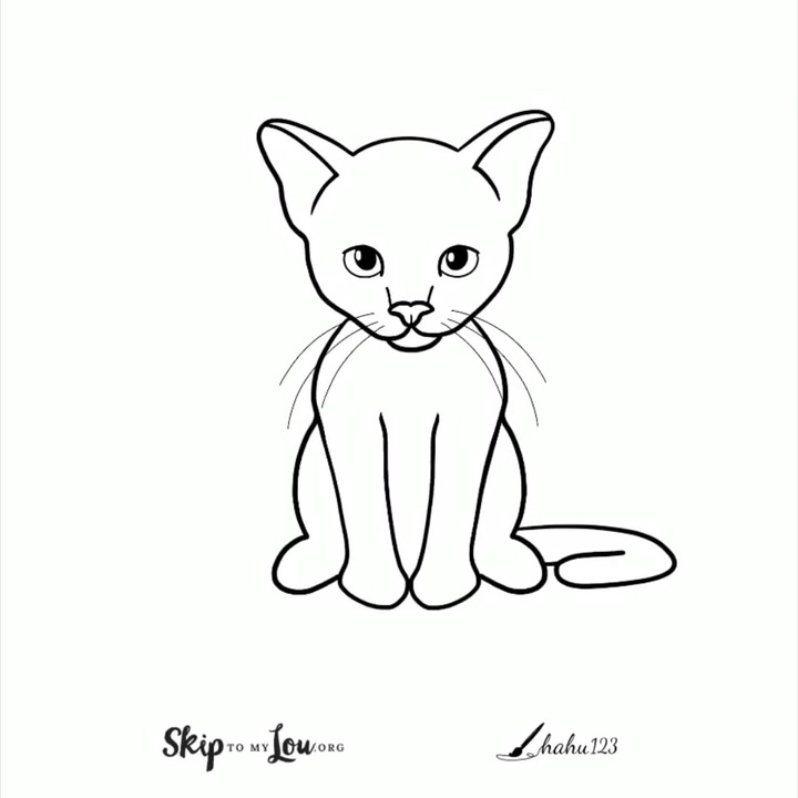 How To Draw A Cat For Kids, Step by Step, Drawing Guide, by Dawn - DragoArt-saigonsouth.com.vn