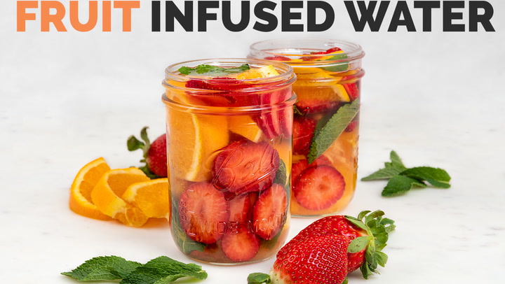 Fruit Infused Water Bottle Create Your Own Healthy Recipe of Flavored Fruit Infused Water Large 32 OZ 