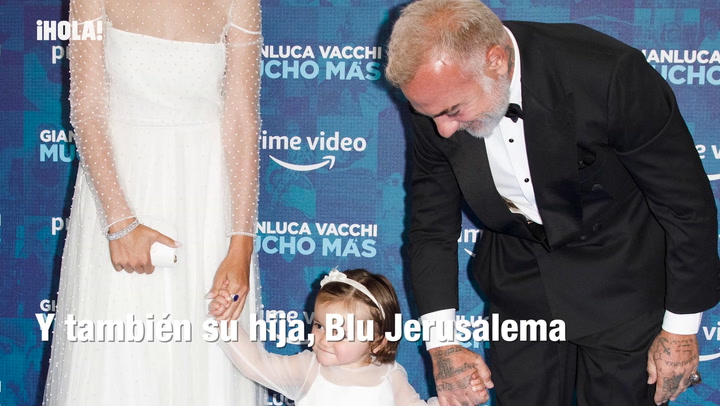 El adorable debut de Blu Jerusalema, hija de Gianluca Vacchi, en una alfombra con tan solo un año y medio
