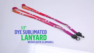 1/2" Dye Sublimated Lanyard with Plastic Clamshell