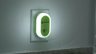 UL Listed Nightlight A/C Adapter with Dual USB Ports
