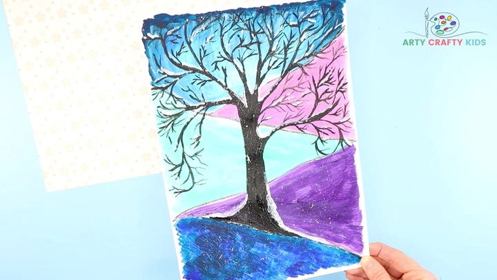 How to Draw A Winter tree 