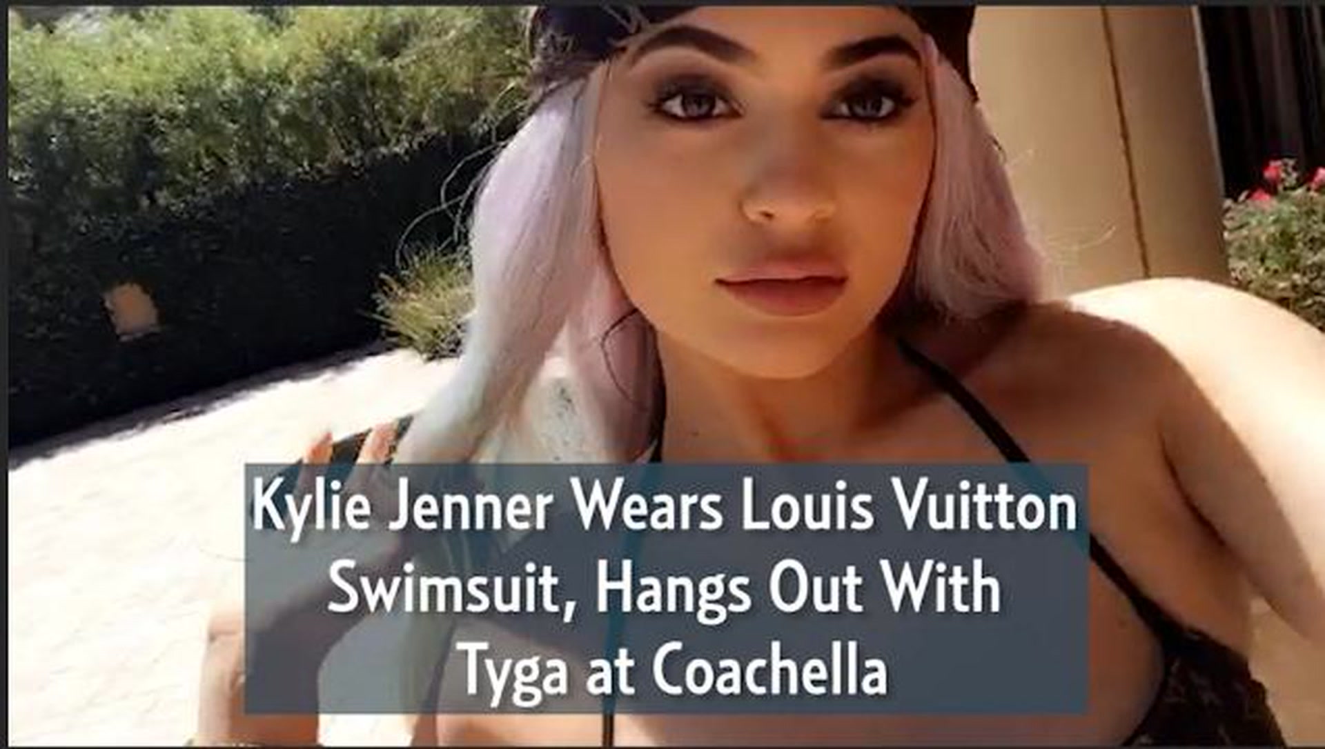 Kylie Jenner Wears Louis Vuitton Swimsuit, Hangs Out With Tyga