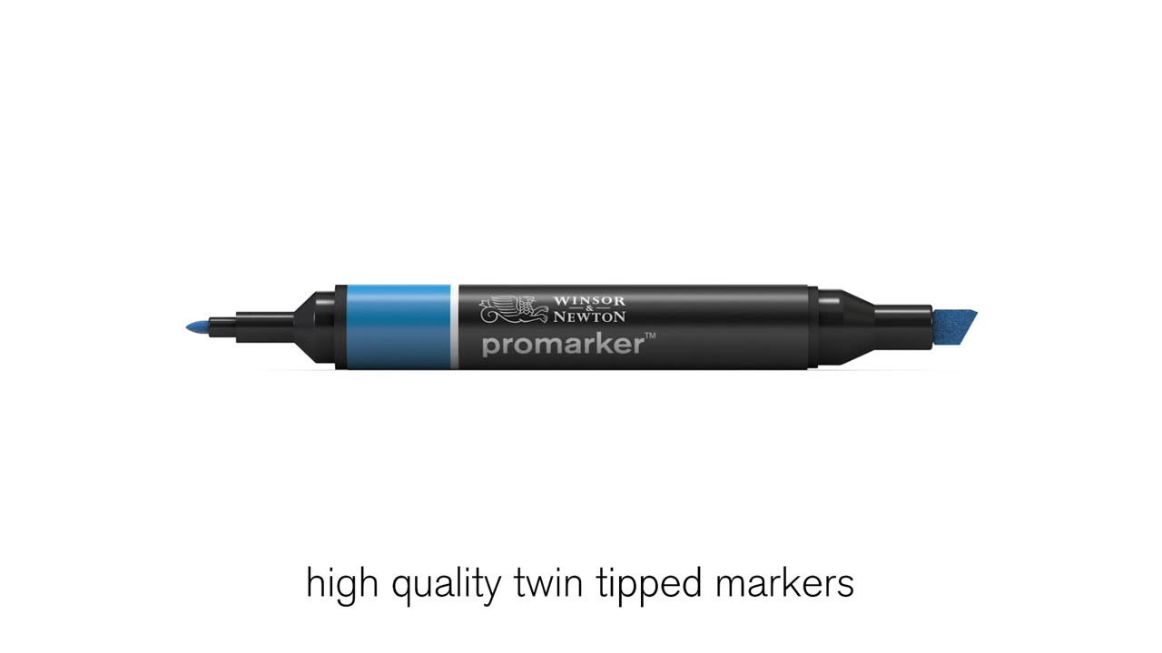 Winsor & Newton ProMarker Set 1 12 Markers + Blender 
