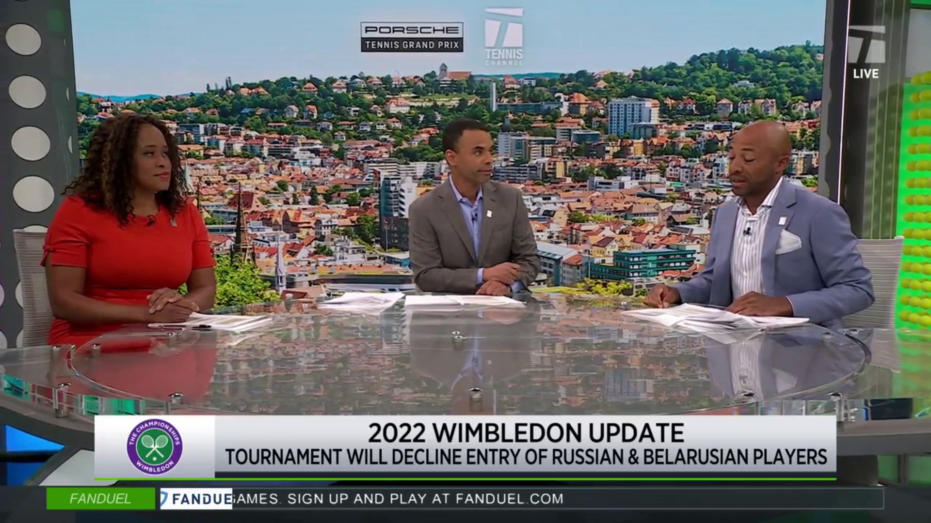 Tennis Channel Live Wimbledon Declines Entry of Russian and Belarusian Players Tennis