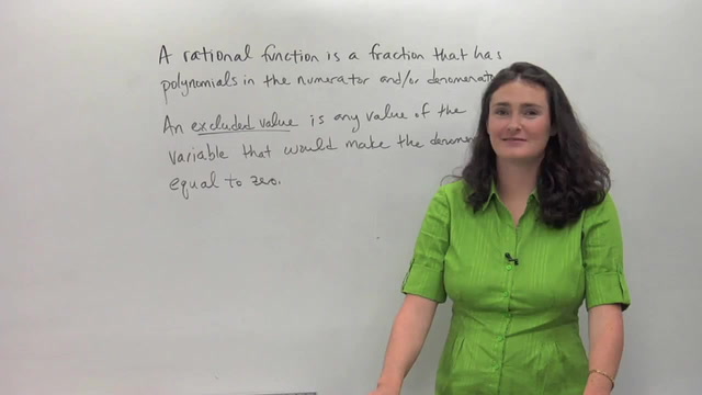 Introduction to Rational Functions 