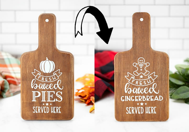 Diy Fresh Baked Pies Cutting Board Sign Reversible Lydi Out Loud