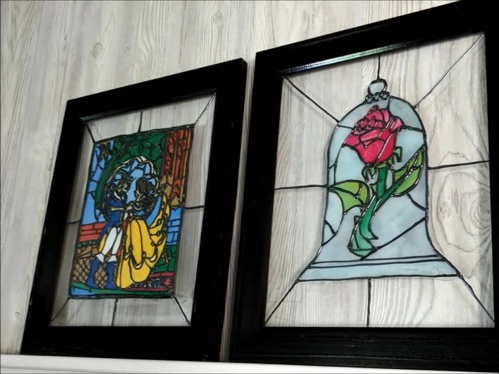 Faux Stained Glass Beauty The Beast Rose Tutorial Reality Day Dream