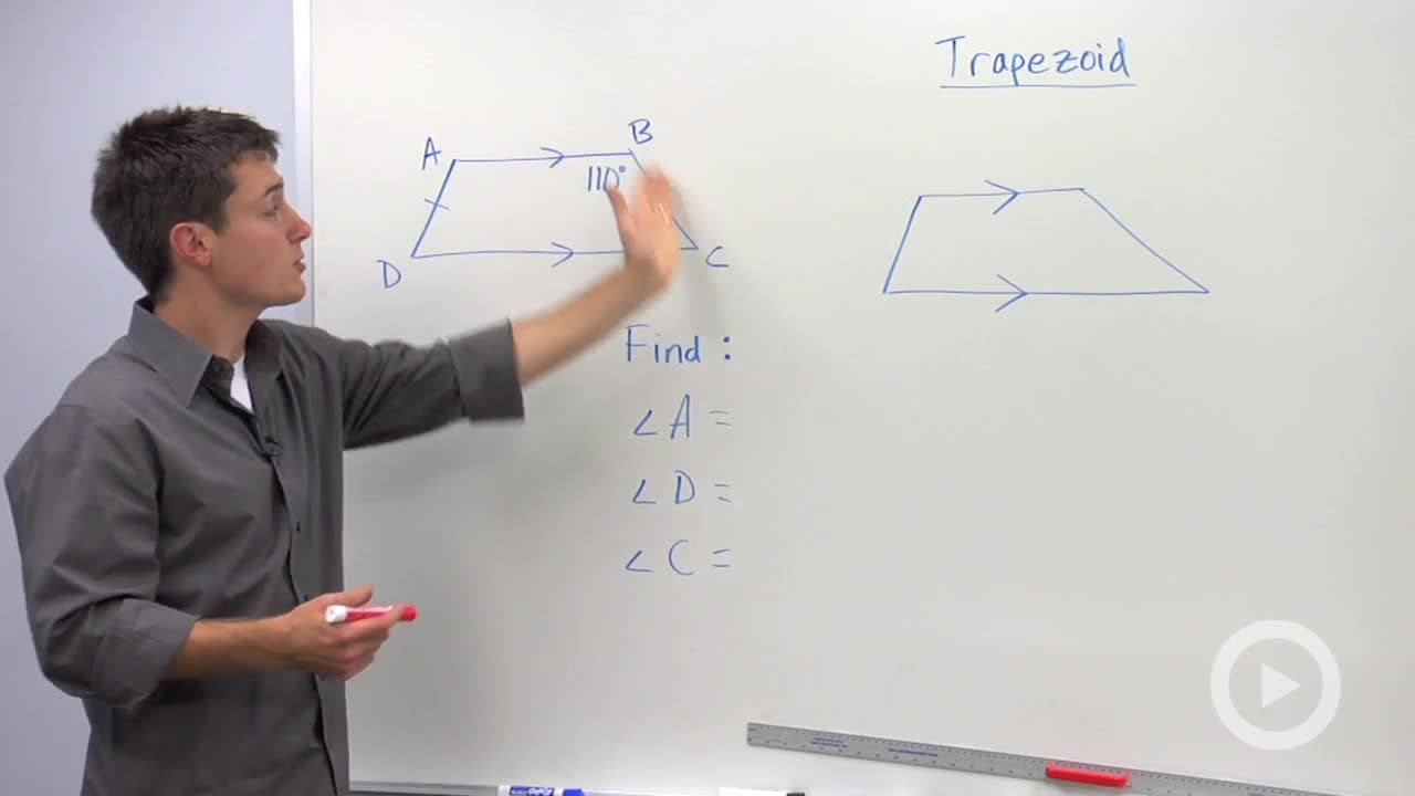 Trapezoid Properties Problem 1 Geometry Video By Brightstorm