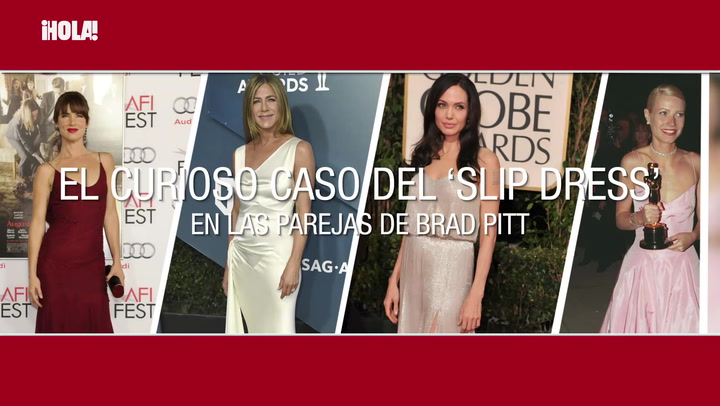 De Jennifer Aniston a Angelina Jolie :el curioso caso del \'slip dress\' en las parejas de Brad Pitt