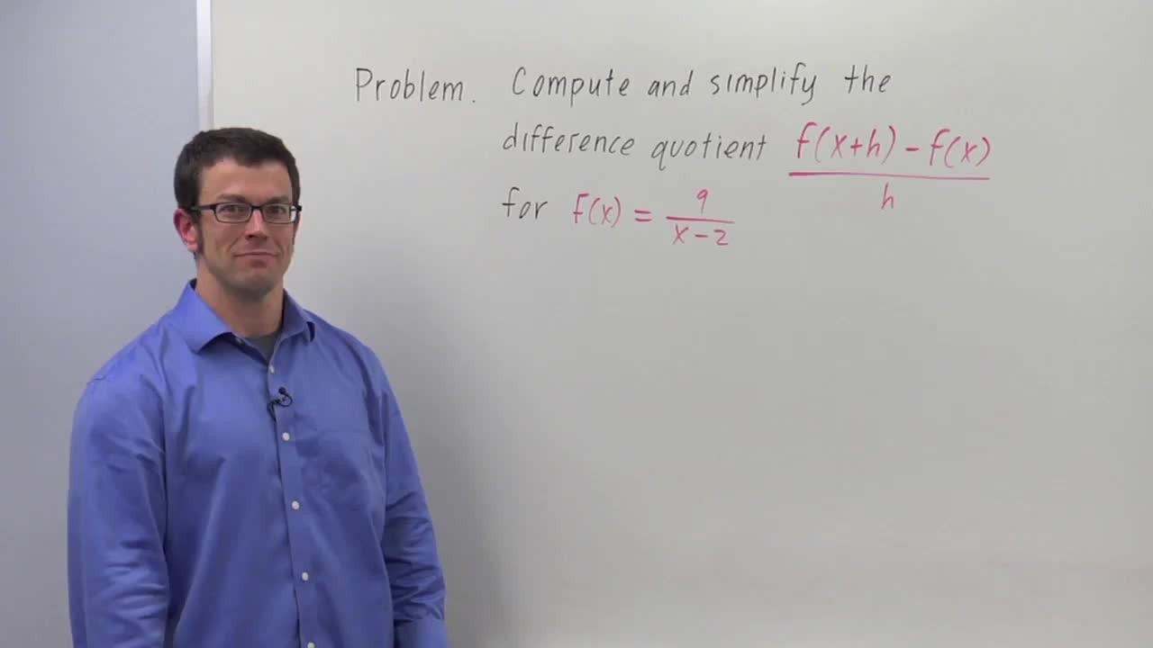 Computing Difference Quotients - Problem 29