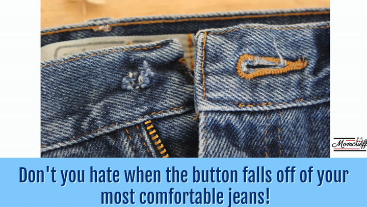 How to Fix a Jeans Button that Fell Off  Adopt Your Clothes
