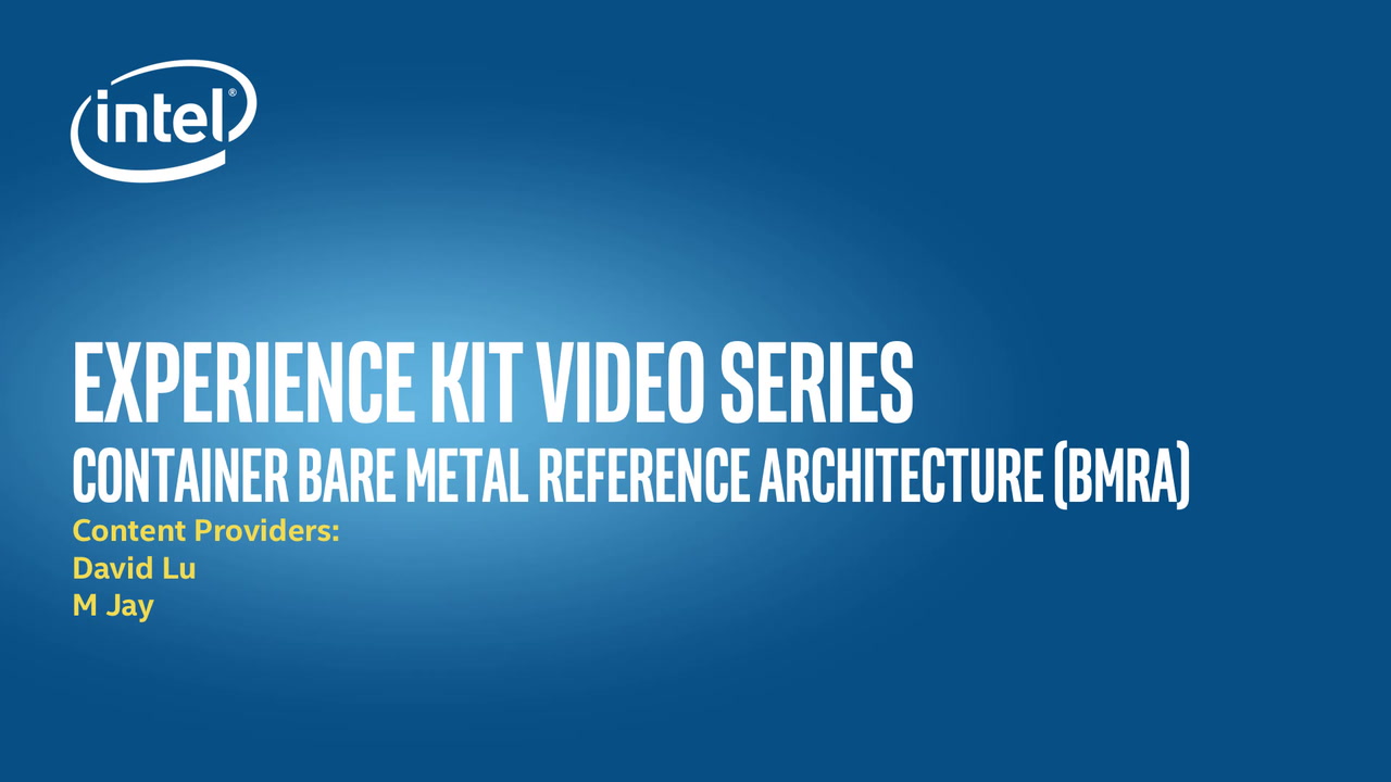 Container Bare Metal Reference Architecture (BMRA)