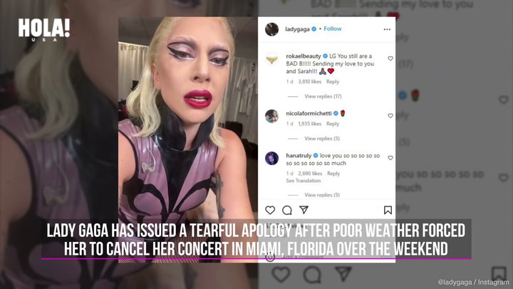 Lady Gaga’s emotional apology after canceling Miami concert amid dangerous storm