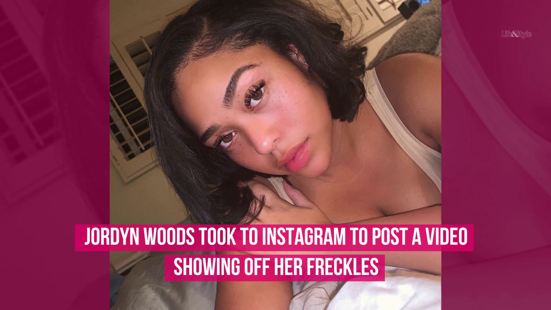 vokal Hold sammen med Lade være med Jordyn Woods Uses Instagram Filter For Cute Freckle Look