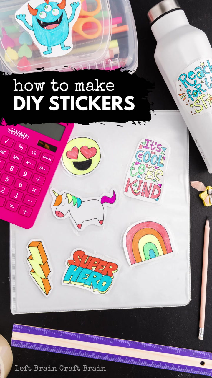 Make your own stickers - A girl and a glue gun