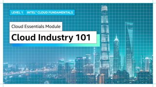 Chapter 1: Cloud Industry 101