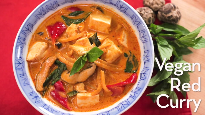 Vegan Thai Red Curry à¹à¸à¸à¹à¸ à¸à¸¡ à¸à¸ªà¸§ à¸£ à¸ Recipe Video