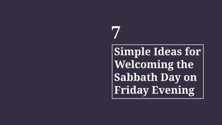 Welcoming the Sabbath