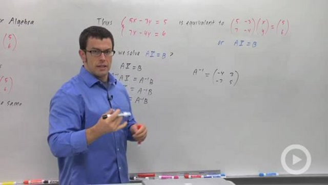 Solving Linear Systems Using Matrix Algebra