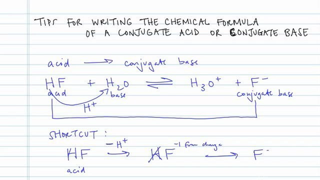 Tips for Conjugate Acid and Base Formulas