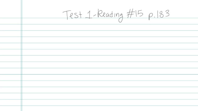 Test 1 - Reading - Question 15