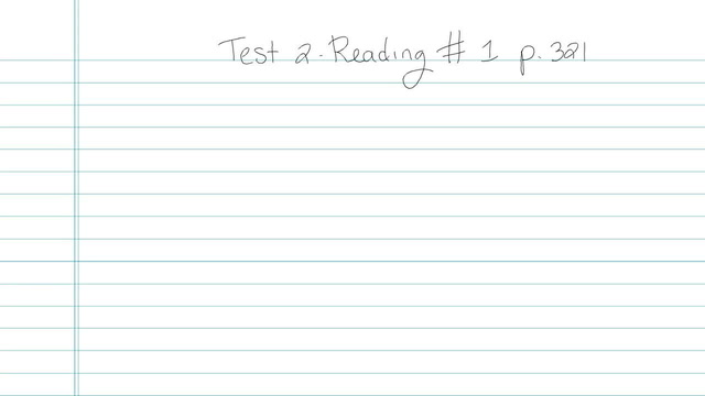 Test 2 - Reading - Question 1