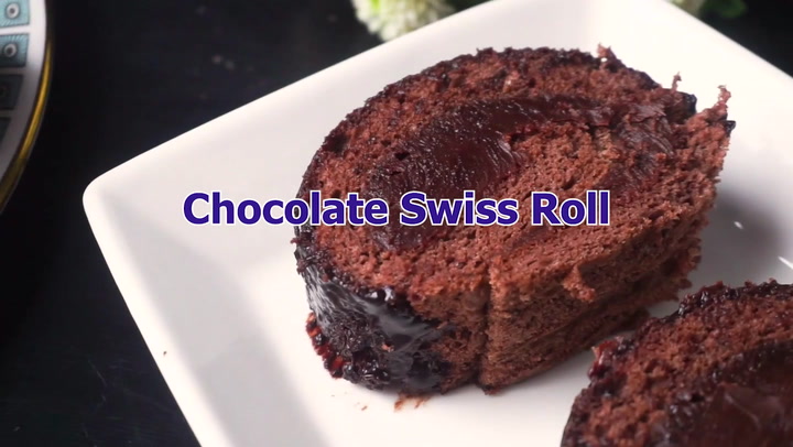 Chocolate Swiss Roll Cake  Catherine Zhang