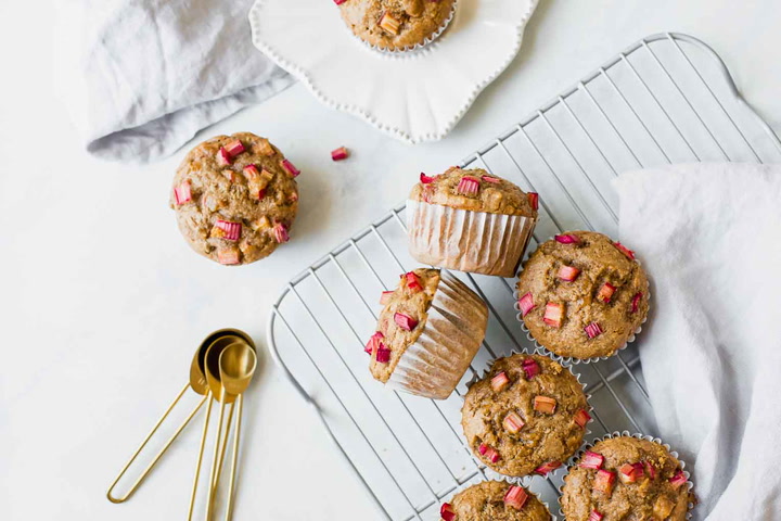 How to Make Gluten Free Rhubarb Muffins - Kiss Gluten Goodbye