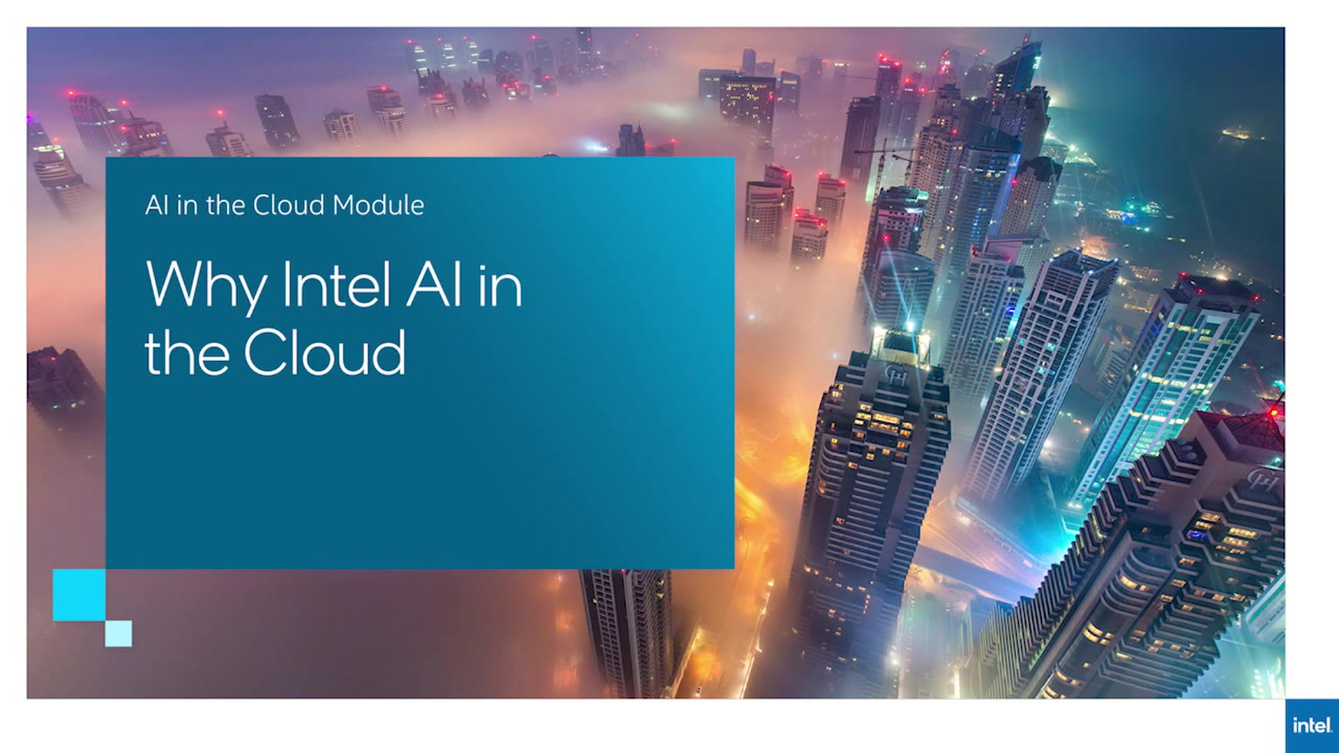 Why Intel AI in the Cloud