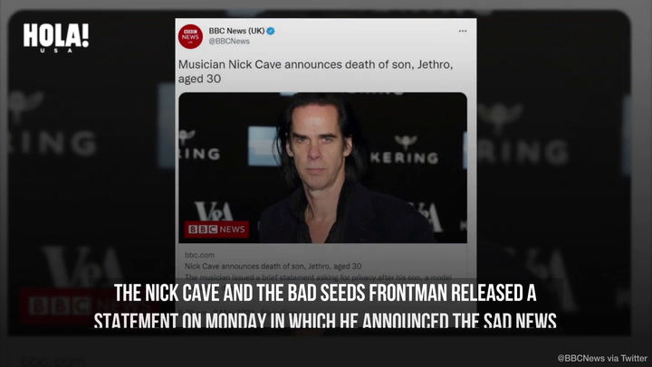 Nick Cave has confirmed the death of his son Jethro Lazenby at 31