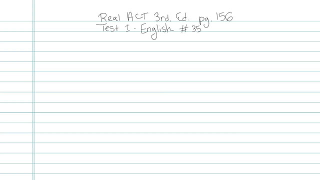Test 1 - English - Question 35
