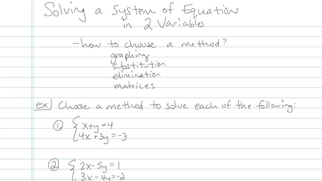 How to solve system of linear equations in two variables Solving A System Of Linear Equations In Two Variables Problem 9 Algebra 2 Video By Brightstorm