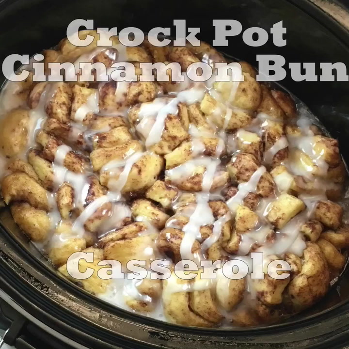 Crock Pot Cinnamon Roll Casserole « Running in a Skirt