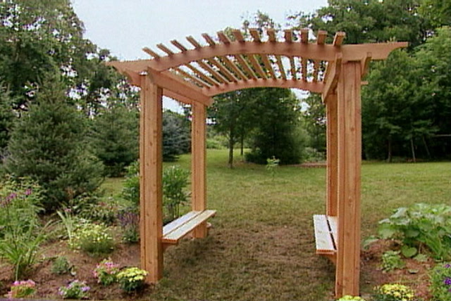 How To Build A Wood Arbor For Garden Or, How To Make A Simple Garden Arch