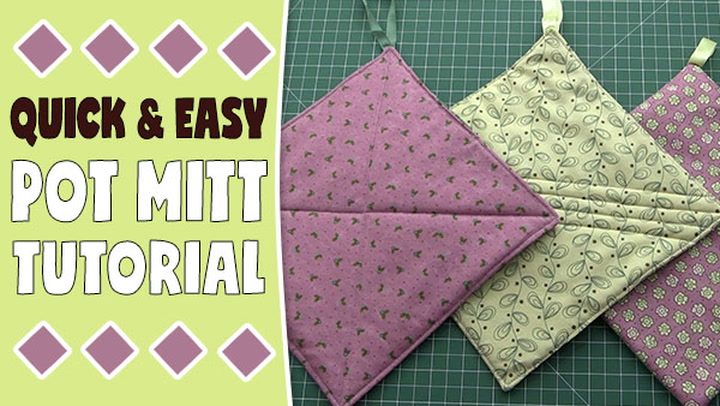 Quilted Pocket Pot Holders Sewing Tutorial and Free Pattern