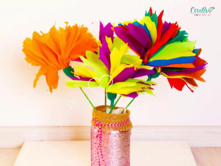 Diy Crepe Paper Flowers Easy Craft For Kids Easy Peasy Creative Ideas
