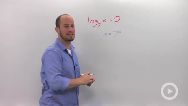 Solving Simple Logarithmic Equations - Problem 5
