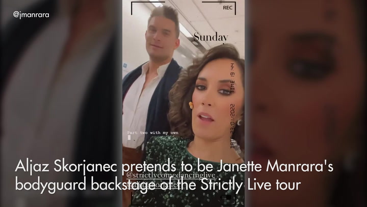 Aljaz Skorjanec Acts As Bodyguard For Wife Janette Manrara In Sweet Video