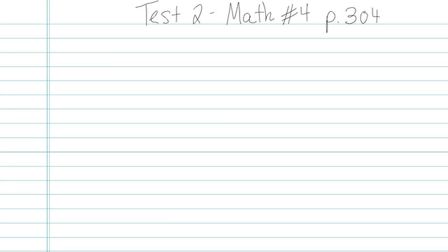 Test 2 - Math - Question 4