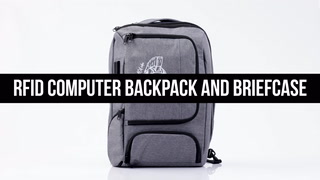Heathered RFID Computer Backpack and Briefcase