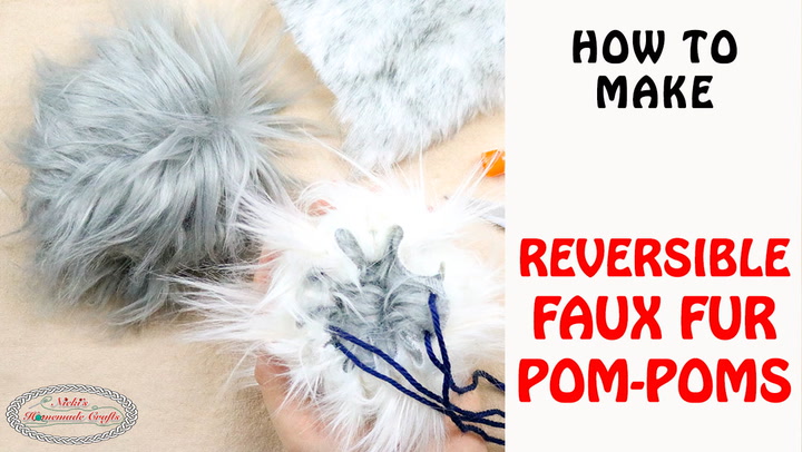 Diy Faux Fur Pom Pom With Press Button Removable Fluffy - Temu
